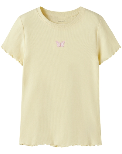 Name It - NKFVivemma T-Shirt - Double Cream/ Butterfly
